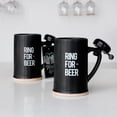thumbnail image 7 of 22oz Ceramic Beer Mug with Bell Beer Sein Set with Bell Mugs with Handles for Men Father's Gift Set for Dad & Boyfriend Ring for Beer Novelty Mugs, 7 of 7