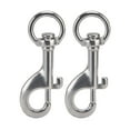 thumbnail image 3 of Single Ended Diving Clips, 316 Stainless Steel 87mm Length 360 Rotate Rotating Snap Hook 2Pcs Waterproof  for Indoor for Camera Strap for Clothesline, 3 of 8