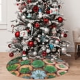 thumbnail image 4 of KLL 30" Christmas Tree Skirt Cactus 4 Xmas Tree Skirts Mat for New Year Xmas Holiday Party Indoor Outdoor Home Decoration, 4 of 5