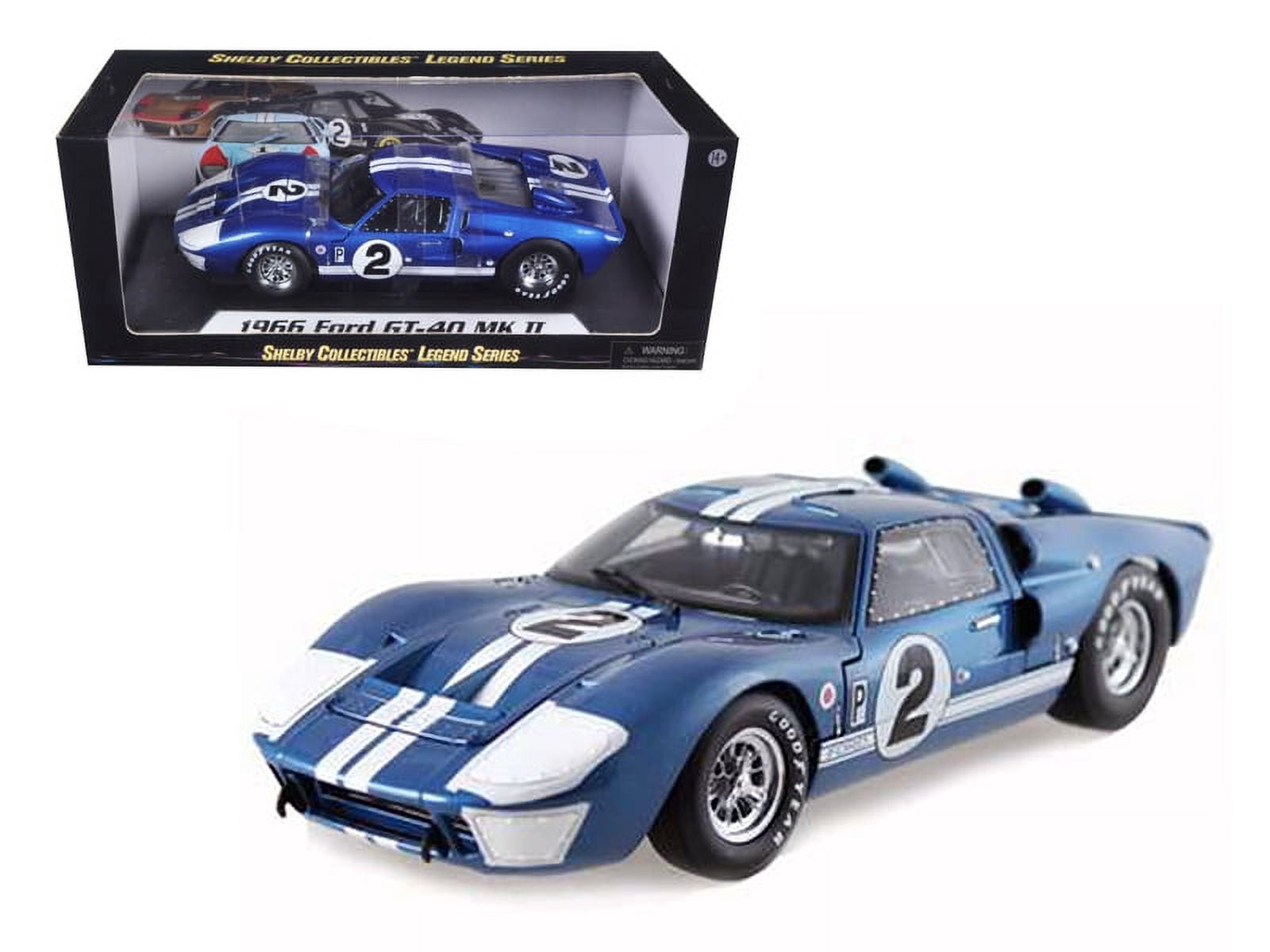 Shelby Collectibles 1966 Ford GT40 MK II Light Blue, 1/18 Diecast