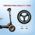 thumbnail image 3 of 4 Wheels Travel Folding Electric Wheelchair for Adults & Elderly with Front Basket - Mobility Scooter - Gold, 3 of 9