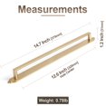 thumbnail image 2 of Goo-Ki 4 Pack Champagne Bronze Drawer Pulls Cabinet Hardware with Backplate, 12.6"(320mm) Hole Center Zinc Alloy Cabinet Dresser Handles for Bar Cupboard Closet Wardrobe, 2 of 2
