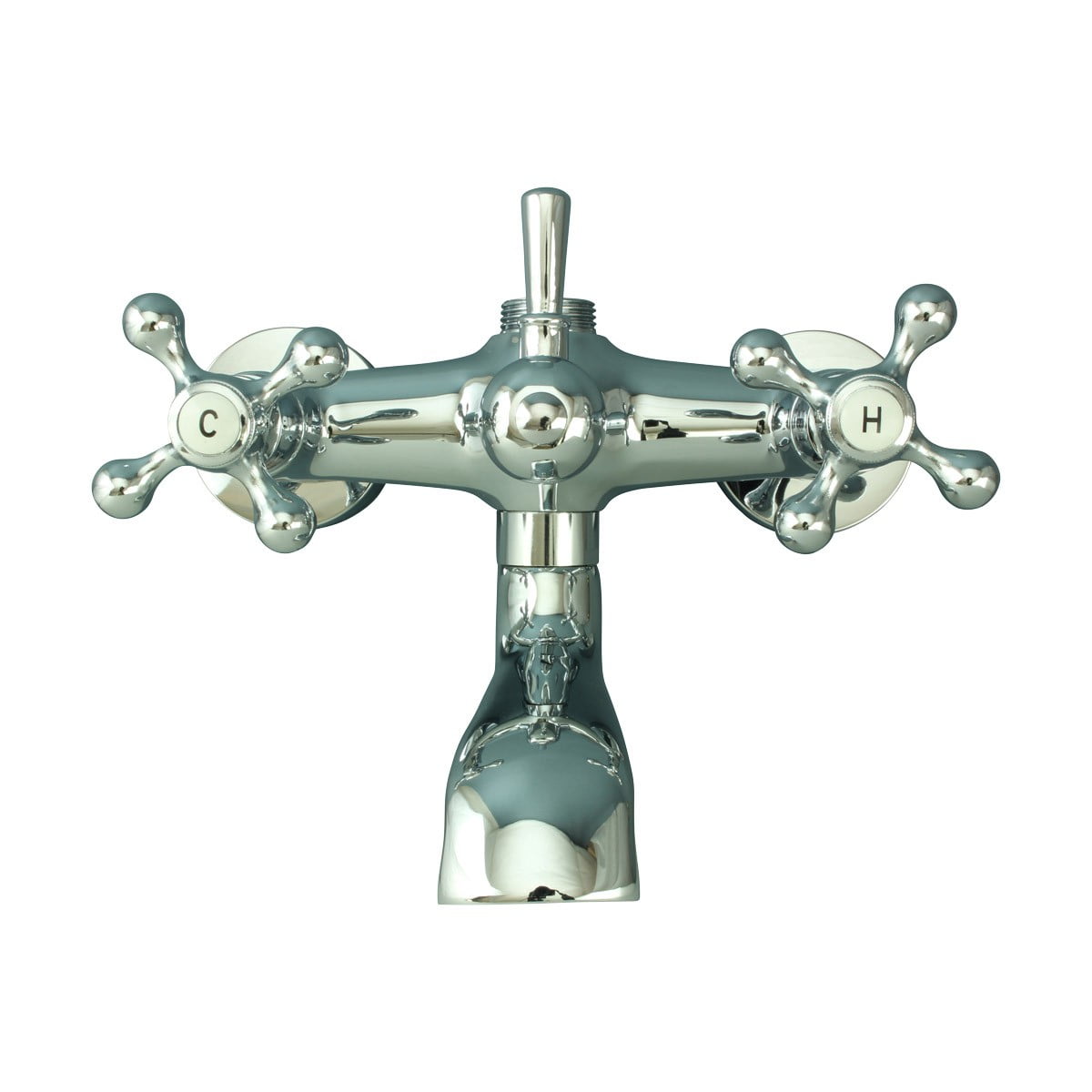 8" Three Lever Handle Tub Shower Faucet Bathroom Tap - Chrome bathtub Faucet| Renovators Supply