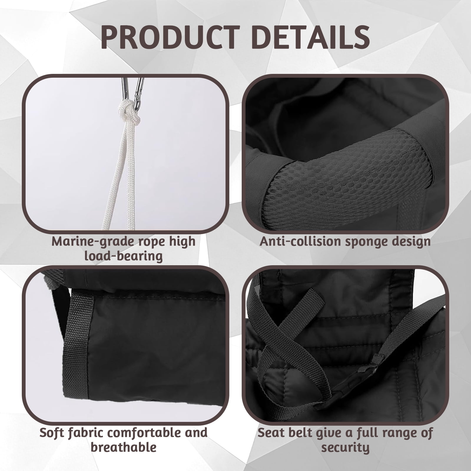 G TALECO GEAR 2-in-1 Baby Jumper and Swing, Indoor&Outdoor Baby Swing for 6-24 Months Infant Toddler, Black