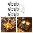 thumbnail image 1 of Contenedor de almacenamiento perfecl fuente dividida decoración multifuncional para el hogar Platos de aperitivos 6 Rejillas gris, 1 of 8