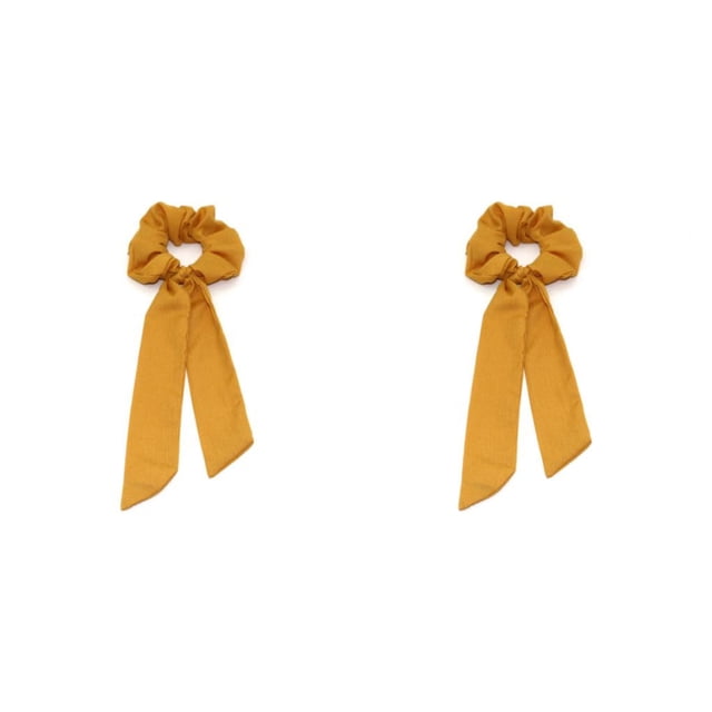 Sonducket Diadema de cinta vintage de poliéster para mujer - Accesorios para el cabello de moda y convenientes Bandas para el cabello 142O 142O Amarillo liso 2piezas