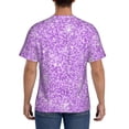 thumbnail image 3 of Vsdgher Lilac Glittering Print Men's Dry Fit Mesh Athletic Shirts Moisture Wicking Tennis T-Shirt Tops, 3 of 9