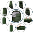 thumbnail image 3 of 10 Pack of Bulk Wholesale Cold Weather Hooded Sleeping Bags for Adults, Kids, Homeless, Camping, Indoors & Outdoors - 10 Count Hooded Sleeping Bags in Black, Gray & Forest Green  71"L x 30"W, 3 of 9