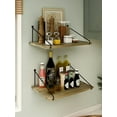 thumbnail image 5 of Afuly Floating Shelves Deep Wall Shelf , Wall Mounted Large Storage Wood Shelf Rustic for Home Decor, Set of 2, 16 inch Floating Shelf for Living Room, Bathroom, Bedroom, Kitchen, 5 of 9