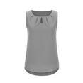 thumbnail image 5 of IROINNID Basic Tank Tops For Women Versatile Sleeveless Elegant Round Neck Solid Color T-Shirt Clearance, 5 of 6