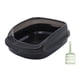 thumbnail image 5 of Caja de arena para gatos, arenero para gatitos, orinal abierto, suministros grandes para mascotas, arenero para gatos negro medio, 5 of 9