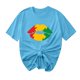 thumbnail image 5 of Camiseta de Cuello Redondo Impresa Nueva Moda Casual de Manga Corta de las Mujeres, Mezcla Ligera de Poliéster para la Primavera, 5 of 6