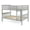 Grey, variant on Solid Pine Twin Over Twin Bunk Bed with Ladder & Full-Length Safety Rails — Convertible to 2 Twin Beds — Holds 250 lbs per Bunk — Kids & Teen Bed Frame, No Box Spring Needed