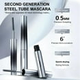thumbnail image 2 of Iron Wand Mascara, Iron Wand Mascara, Metal Wand Mascara, 3D Curling Eyelash Iron Mascara, Non-clumping, Waterproof, Flake Proof, Long Lasting (Black*, 2 of 5