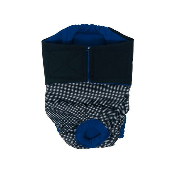 Barkertime Black on Gingham Waterproof Premium Dog Diaper - Made in USA
