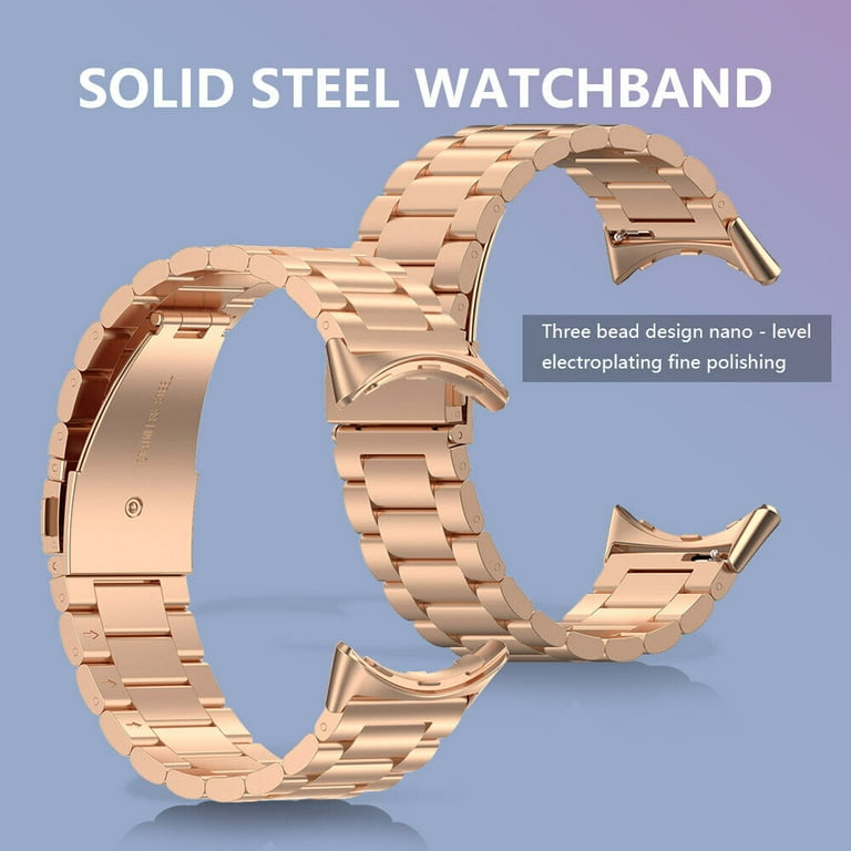 Wigento for Google Pixel Watch Steel Metal Design Replacement Bracelet Silver Smart Watch New