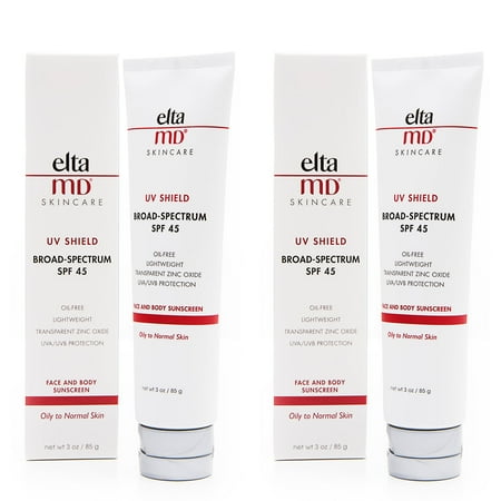 EltaMD UV Shield SPF 45 Broad Spectrum Sunscreen, 3 Oz - Two Pack