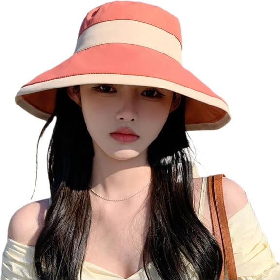 KuKuzhu Women Summer Sun Hat Wide Brim Wired Beach Bucket Hats Foldable Travel UV Protection Lady Hat 2025