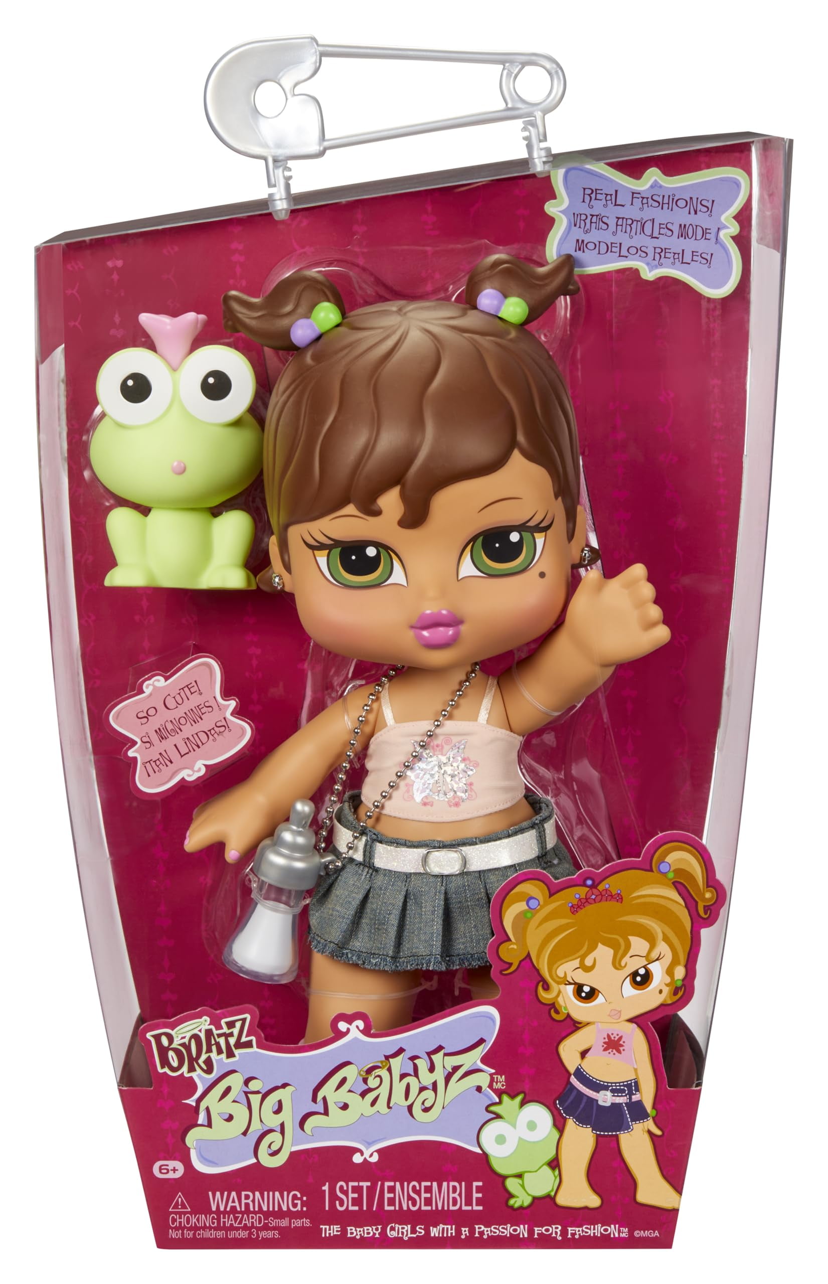Muñeca Bratz Big Babyz Yasmin de 33,7 cm con traje, mascota y