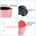 thumbnail image 3 of LABLT New 7Pack Self-Watering Plant Flower Pot Wall Hanging Plastic Planters W/Hooks, 3 of 6