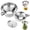 Silver, variant on SUSWIM Stainless Steel Wide-Mouth with Strainer for Mason Jars Canning Funnel Set - 3pcs