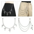 thumbnail image 4 of lanema Crosses Punk Side Chain On Jeans Pants Handbag for Girls Multilayer Body Chain Trousers Street Clothing Chain, 4 of 16