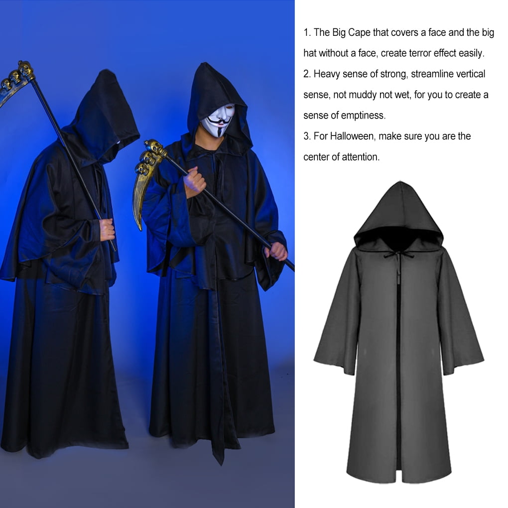 Costume De Fantôme D'Halloween Pour Adulte - Cape Avec Capuche