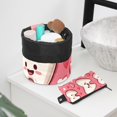 thumbnail image 6 of PhooArto Travel Cosmetic Bags Barrel Makeup Bag, Multifunctional Toiletry Bucket Bags Round Organizer Storage Pocket, Love Teeth Pattern, 6 of 6