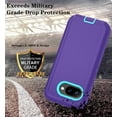 thumbnail image 5 of KOMI Phone Case for Google Pixel 9A Case with HD Screen Protector, Heavy Duty Shockproof & Dropproof 3-Layer Cover Phone Case for Pixel 9A, Purple Sky Blue, 5 of 5