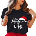 thumbnail image 1 of Gibobby Camiseta Navideña De La Mujer Camiseta de manga corta con cuello redondo y estampado de Navidad para mujer(Negro,CH), 1 of 5