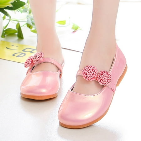 

Sunhillsgrace Children Shoes White Leather Shoes Bowknot Girls Princess Shoes Single Shoes Performance Shoes