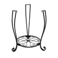 thumbnail image 3 of Tall Metal Plant Stand, 2 Tier Decorative Wrought Iron Flower Pot Rack Shelf for Garden Balcony Patio, 3 of 7