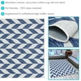 thumbnail image 4 of Sunnydaze Geometric Affinity Modern Flat Weave Blue/White Parallelogram Outdoor Area Rug, 5' x 7', 4 of 8
