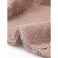 thumbnail image 5 of DARING DIVA Women's Cropped Open Front Faux Fur Short Shrug Jacket S Dusty Pink, 5 of 6