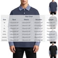thumbnail image 3 of TOUMENY Men's Plaid Shirts Casual Button Down Long Sleeve Oversized Tops Lightweight Fashion Solid Lapel Collar Pullover Tee Black M, 3 of 7