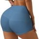 thumbnail image 1 of Fotbe Blue Gingham Shorts Sin Costuras – Shorts Deportivos de Cintura Alta para Mujer, Elásticos para Gimnasio, Yoga, Running o Ciclismo-Large, 1 of 8