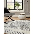 thumbnail image 4 of Unique Loom Serenity Shag Collection Area Rug - Walcott (5' 3" Round White/Gray), 4 of 9