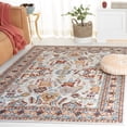 thumbnail image 3 of SAFAVIEH Bayside Randall Oriental Polyester Machine Washable Area Rug, Beige/Blue, 5'3" x 7'6", 3 of 13