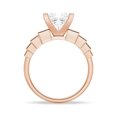 thumbnail image 4 of 4CT Princess Cut Moissanite Diamond Prong set Engagement Ring for Women, 10K Rose Gold, US 7, 4 of 5