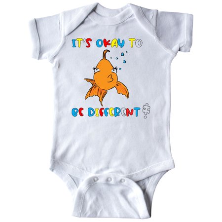 

Inktastic Autism Awareness It s Okay to be Different! Silly Fish Gift Baby Boy or Baby Girl Bodysuit