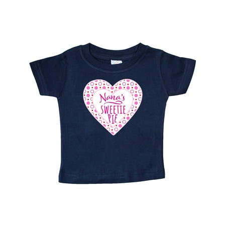 

Inktastic Nana s Sweetie Pie with Pink Hearts Gift Baby Boy or Baby Girl T-Shirt