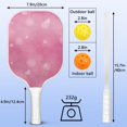 thumbnail image 4 of Pickleball Paddles Set Of 2, Fiberglass Surface, Love Romantic Valentine Print, 4 Balls & Bag, 4 of 5