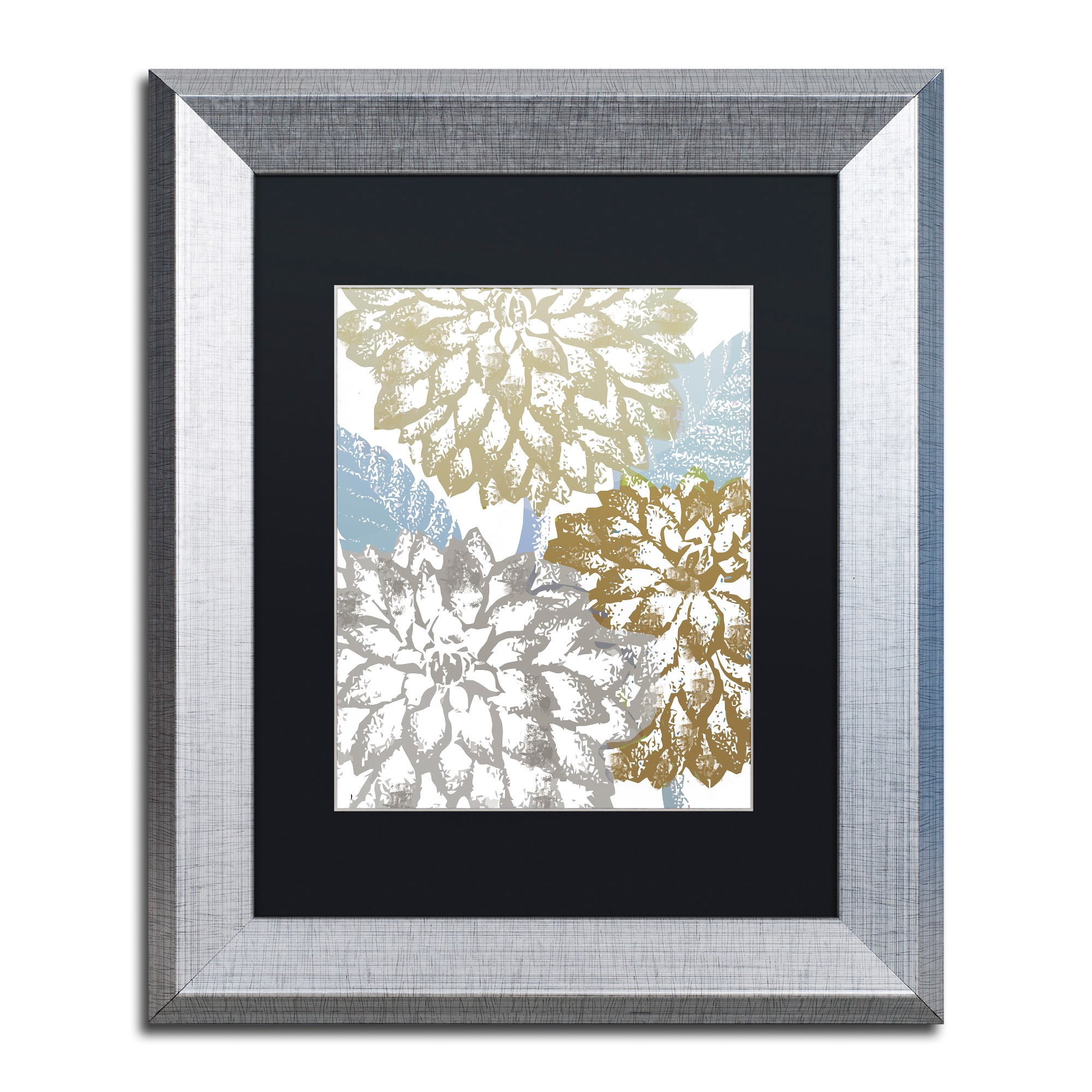 Trademark Fine Art "Sea Dahlias II" Canvas Art by Color Bakery, Black Matte, Silver Frame