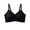 Black, variant on SMihono Women's Seamless Bra Wavy Wireless Full Coverage Padded Smoothing No Underwire Comfort V Neck Bralettes with Support Beige XL