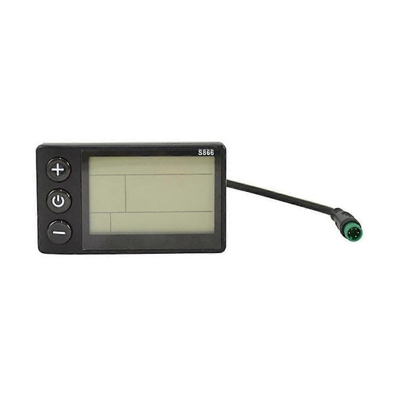 S866 Electric Bike LCD Display E-Bike Electric Scooter Display Meter Control Panel with Waterproof