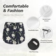 thumbnail image 4 of Pofeuu Lilies Flowers Print Women's Athletic Shorts Running Workout Shorts Tummy Control Quick Dry Gym Shorts with Pockets Double layer sports shorts-X-Large, 4 of 7