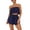 A-Navy156, variant on Women's Ruffle Tube Top Two Piece Sets Drawstring Waist Beach Matching Suits