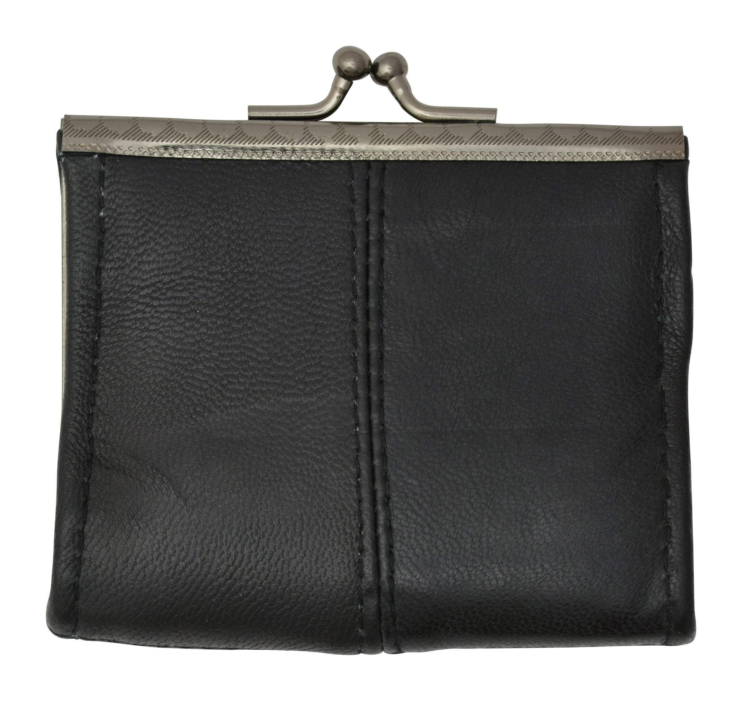 Marshal - Ladies Black Small Change Coin Purse With Twist Snap Closure - 0