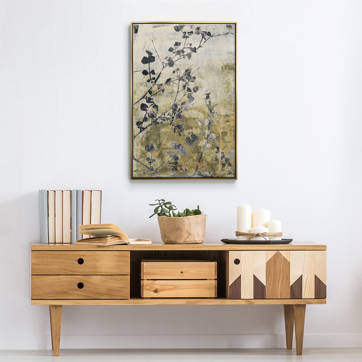 Boundless VII Framed Premium Gallery Wrapped Canvas - Ready to Hang - 27 x 41 - Gold Floating Frame