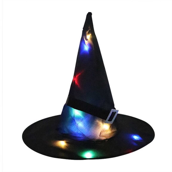 Odeerbi Witch Hat For Boys Girls Hat Glowing Adult Womens Clothing Party Accessory
